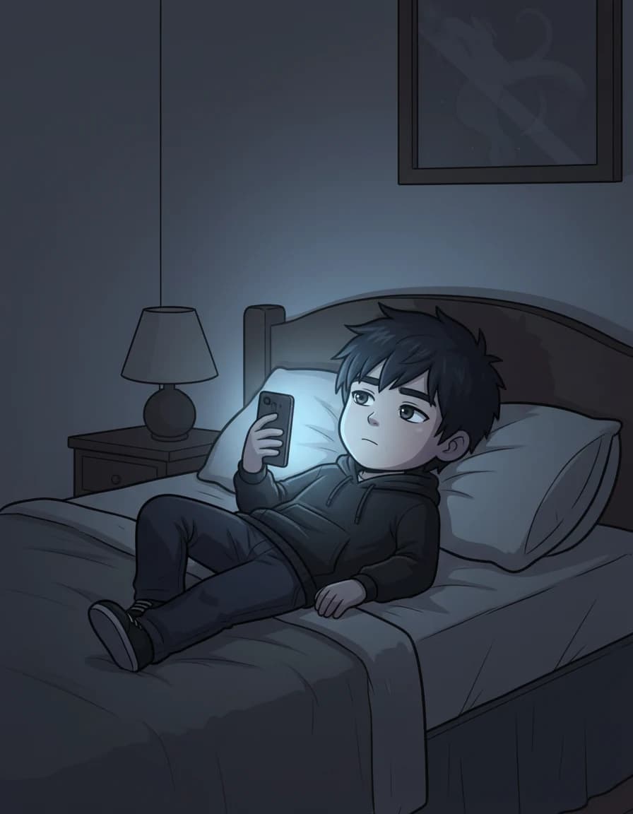 Le soir, sans le cadre : on regarde son téléphone et on lâche